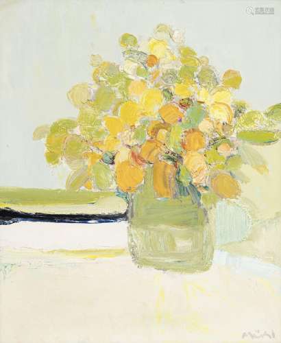Roger Mühl (1929-2008), Bouquet de fleurs, huile sur toile, ...
