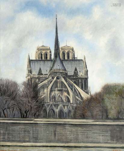Aimé Victor Barraud (1902-1954), Notre-Dame de Paris, huile ...