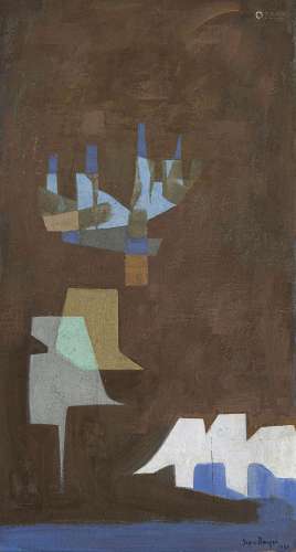 Jacques Berger (1902-1977), Composition, 1960, huile sur pan...