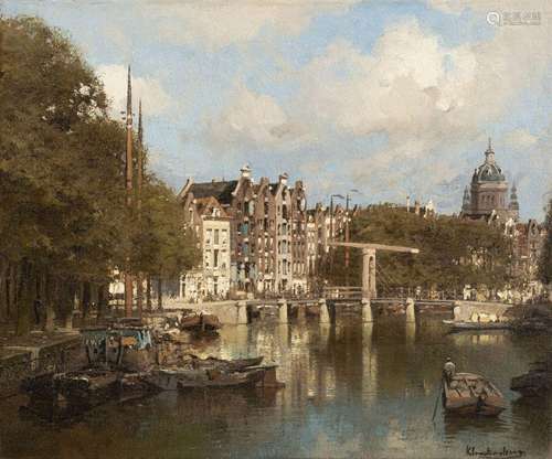 Karel Klinkernerg (1852-1924), "The Waals Eilandsgracht...