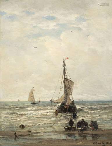 Hendrick Willem Mesdag (1831-1915), Marine, 1890, huile sur ...