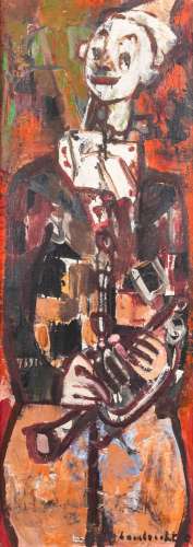 Constant LAMBRECHT (1915-1993) 'Expressionist Clown' oil on ...