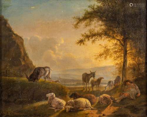 Balthazar Paul OMMEGANCK (1755-1826)(attr.) 'Resting Herder ...