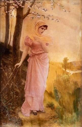 Cuno Freiherr VON BODENHAUSEN (1852-1931) 'Young Lady' oil a...