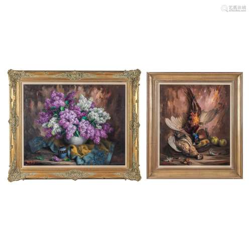 Edgard LOCKS (1900-1987) a collection of 2 paintings, oil on...