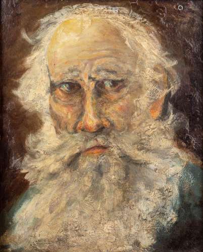 Man with the beard', oil on board. illegibly signed. (W: 30 ...