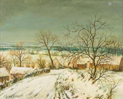 Gies COSIJNS (1920-1997) 'Landscape' oil on canvas. (W: 50 x...