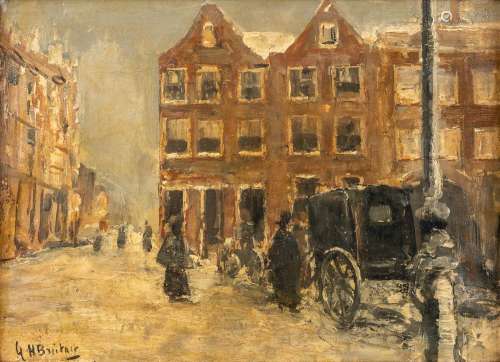 Georg Hendrik BREITNER (1857-1923) 'Snow in Den Haag' oil on...