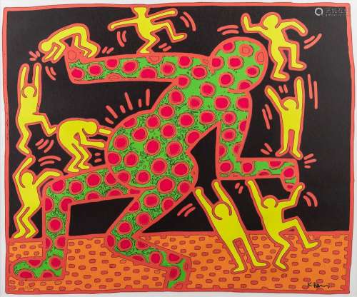 Keith HARING (1958-1990)(after) a coloured print. (W: 107 x ...