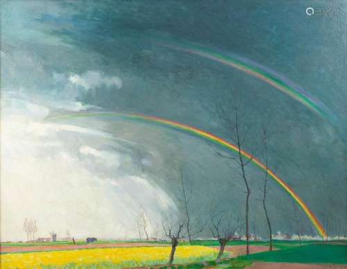 Léo ENGELS (1882-1952) 'The Rainbow' oil on canvas. 1926. (W...