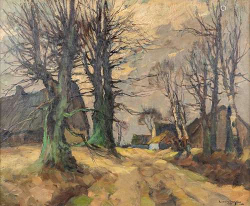Ludovic JANSSEN (1888-1954) 'Le Vieux Village' oil on canvas...