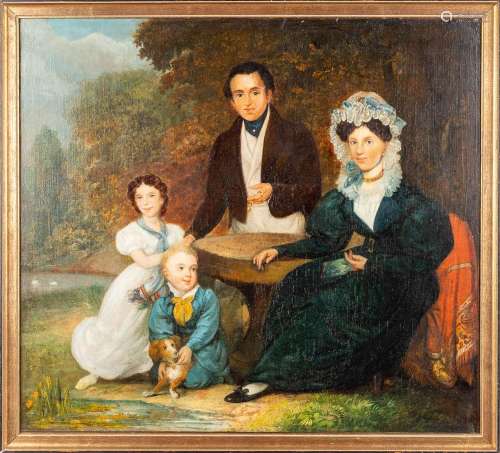 Otto DE BOER (1797-1856) 'Family Portrait' oil on canvas. (W...