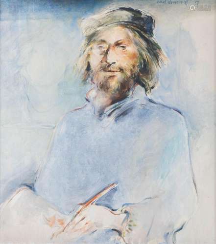 Paul DEWEERDT (1940-1998) 'Portrait of an artist' oil on can...
