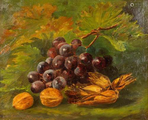 Sebastiaan VOORN BOERS (1828-1893) 'Stilllife with walnuts, ...