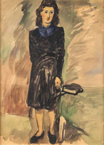 SHA Qi (1914-2005) 'Portrait of a lady' watercolour on paper...