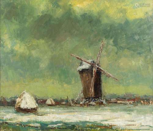 Vic DOOMS (1912-1994) 'Latemmolen' oil on panel, 1970. (W: 7...