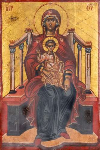 An Eastern-European Icon with image of Madonna with Child. 1...