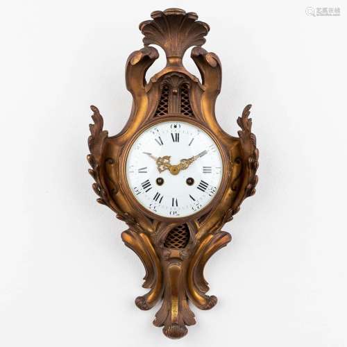 A Kartell clock, bronze in Louis XV style. 19th C. (L: 13 x ...