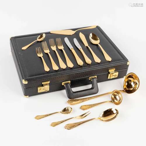 A gold-plated 'Royal Collection Solingen' flatware cutlery s...