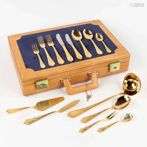 A gold-plated 'Royal Collection Solingen' flatware cutlery s...