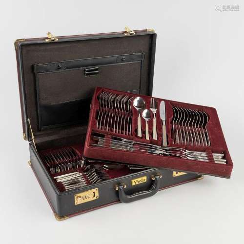 Nivella Solingen, an 82-piece cutlery set in a suitcase. Sol...