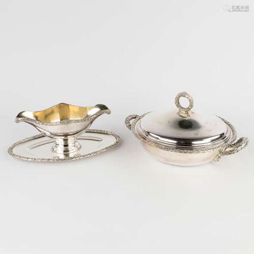 Wolfers Frères, a tureen and saucer, made of silver. 2,018 k...