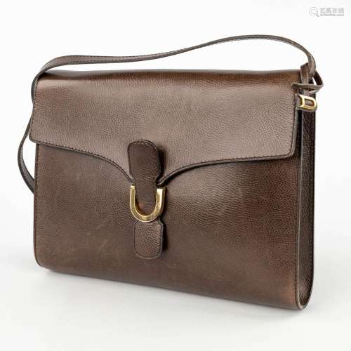 Delvaux, a handbag made of brown leather. Gold-plated hardwa...