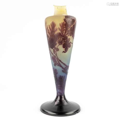 Émile GALLÉ (1846-1904) 'Lamp base' made of pate de verre gl...