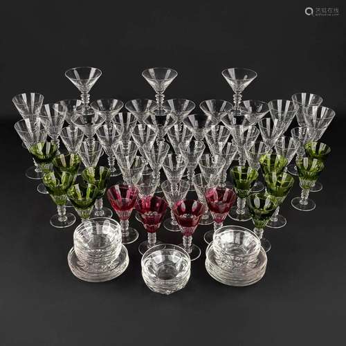 Val Saint Lambert, an assembled collection of crystal glasse...