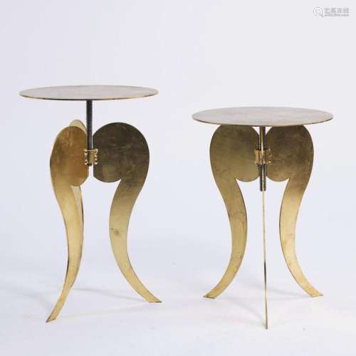 JEAN FRANCOIS CROCHET, 2  CARMEN  SIDE TABLES, C. 1985