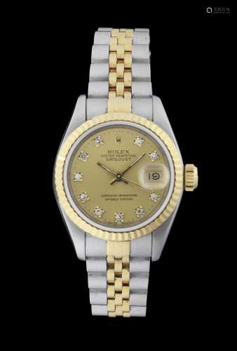 Rolex, Oyster Perpetual, Datejust, montre-bracelet ronde aut...