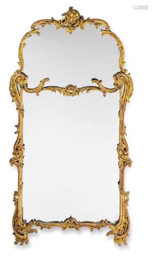 GRAND MIROIR TRUMEAULouis XV, France, 18e s.Bois partielleme...