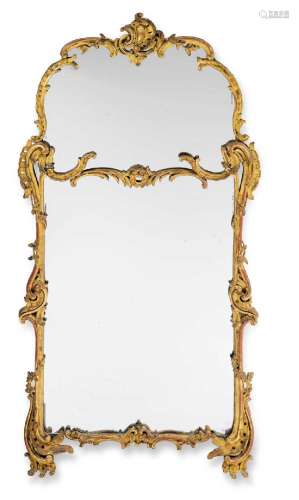 GRAND MIROIR TRUMEAULouis XV, France, 18e s.Bois partielleme...