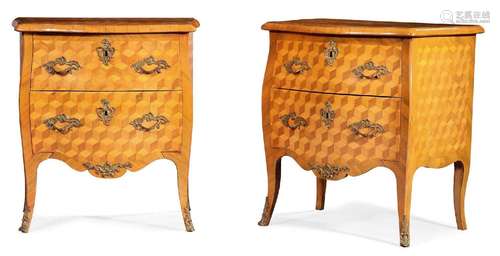 PARTIE DE COMMODES SIMILAIRESRococo, Berne vers 1760 et plus...