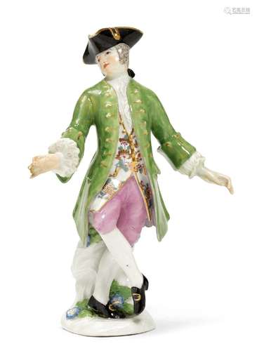 FIGURE D'UN CAVALIER DANSANTMeissen, vers 1745-50.Debout au ...