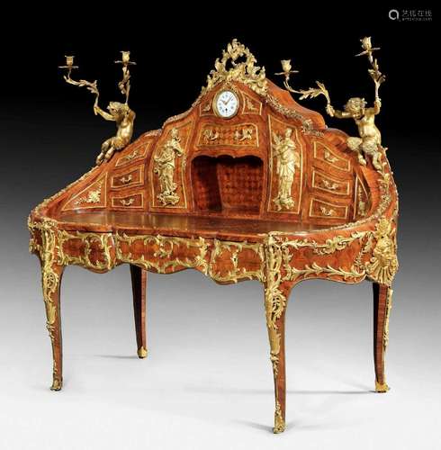 PRUNKBUREAU "AUX SATYRES"Style Louis XV, France, v...