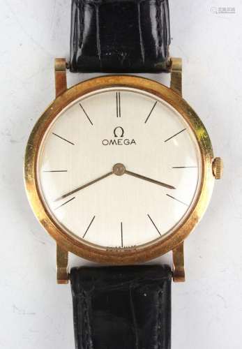 An Omega 18ct gold circular cased gentleman's wristwatch