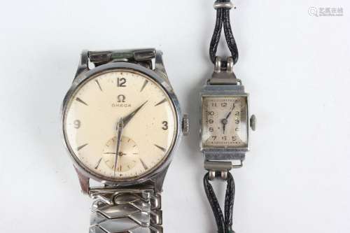An Omega steel cased gentleman's wristwatch circa 1954
