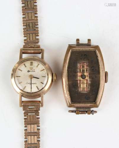 An Omega Ladymatic 9ct gold circular cased lady's automatic ...