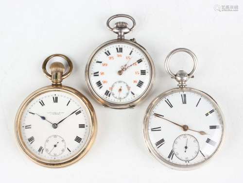 A silver cased keywind open-faced gentleman's pocket watch
