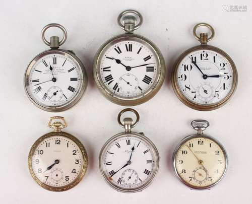 A large collection of pocket watches and pocket watch cases