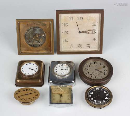 A collection of early 20th century travelling bedside timepi...