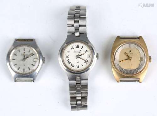 A Bulova Accutron steel lady's bracelet wristwatch