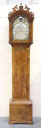 A mid-18th century mahogany longcase clock with eight day mo...
