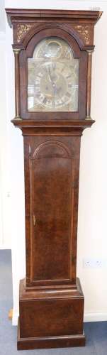 An early 18th walnut longcase clock with eight day movement ...