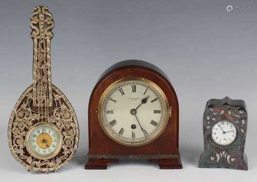 A George V mahogany mantel timepiece