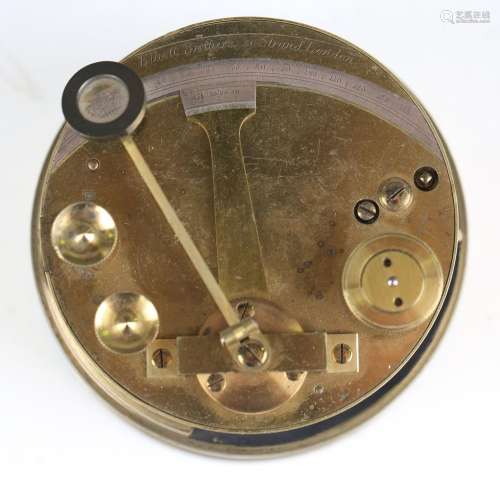 A gilt brass pocket box sextant by Elliott Brothers