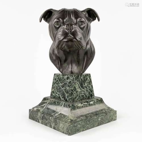 Marcel VANDENHENDE (XIX-XX) 'Bulldog' a figurine made of bro...