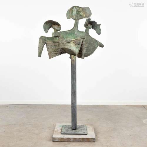 Roland DESSERANO (1941) 'Graces' a bronze figurative statue ...