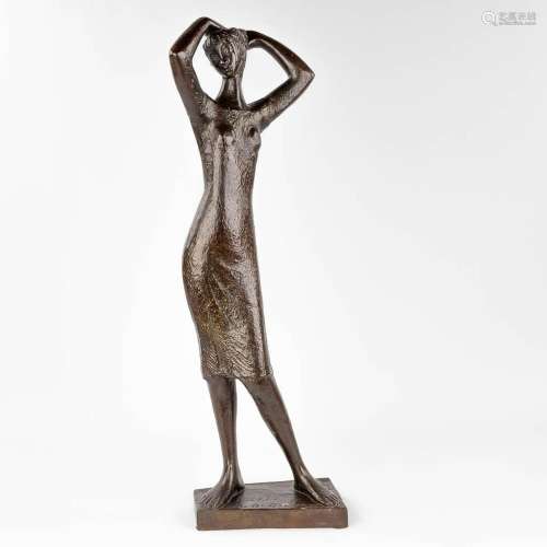 Jos DE DECKER (1912-2000) 'Femme' patinated bronze, cire per...